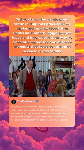 Did you know the iconic piano scene in 'Big' was practically an unplanned masterpiece? Tom Hanks and