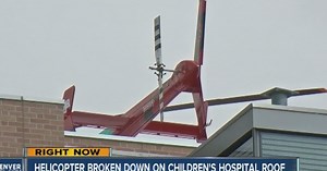 Helicopter removed from hospital's roof
