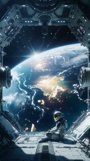 astronaut onboard floating ship | #moon #space #interstellar #astronauts #nasa