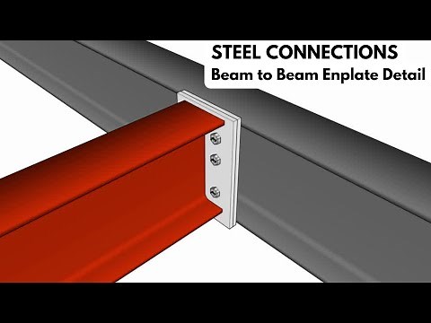 Steel Beam to Beam Endplate Connection Detail CAD drawing