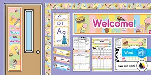 Ice Cream Theme Classroom Decor Pack