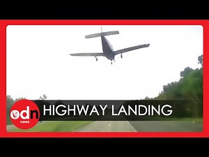 Driver Gets Shock of His Life as Plane Makes Emergency Landing on Highway
