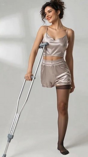 One-legged beauty #amputeewoman #sak