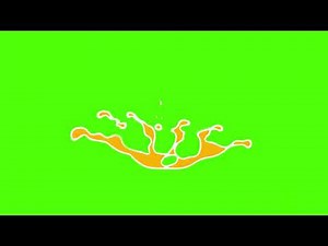 Orange Liquid Splash on Green Screen | Juice/Water Splatter Effect | FREE Chroma Key Footage