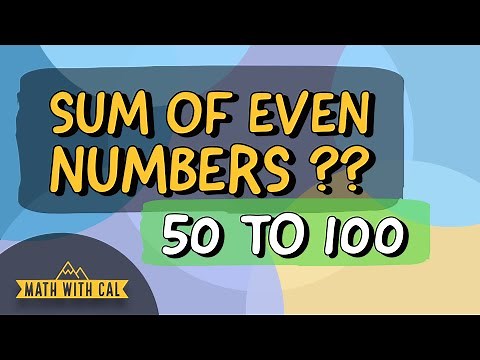 Sum of Even Numbers Between 50 and 100 inclusive