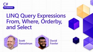 LINQ 查詢表達式的來源、Where、Orderby 和 Select （第 16 部分 19）