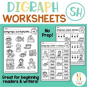 Digraph Worksheets SH