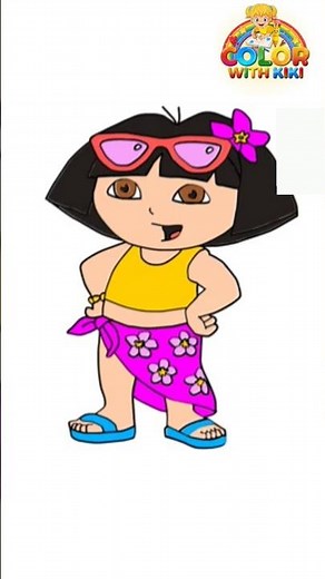 Learn to Draw Dora Buji - Drawing and Coloring Tutorial for Kids
