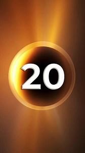 Download Number 20 On Glowing Background Animation for free