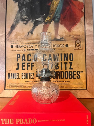 Vintage Clear Glass Oil Lamp • Original Wick • Removable Chimney • 11.5” Tall - Etsy