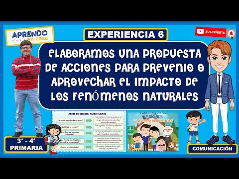 Elaboramos propuesta de acciones para prevenir o aprovechar el impacto de los fenómenos naturales.
