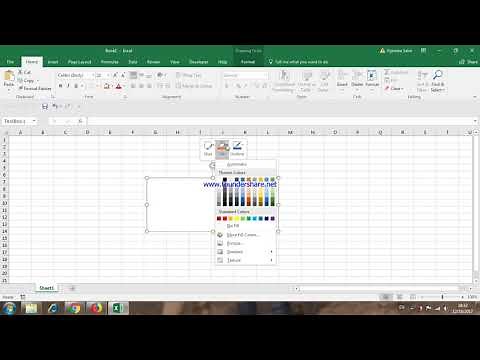 How to remove fill color from text box in excel