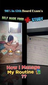 🔥 98% In 12th Board Exam's | Day 147 | Mini Study Vlog | Topper Study Routine | Board Class #shorts