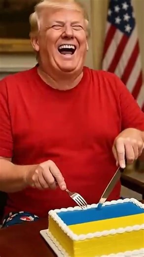 donald trump stole zelensky's cake#trendingshorts#trump#putin#funny#zelensky