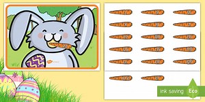 Feed the Easter Bunny Phase 3 Phonics Activity
