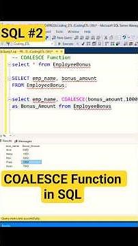 SQL COALESCE Function Explained | Handle NULL Values | #sql #database #databaseconcepts #coding