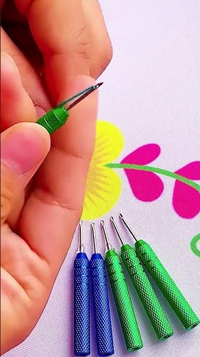 Embroidery crochet threading method