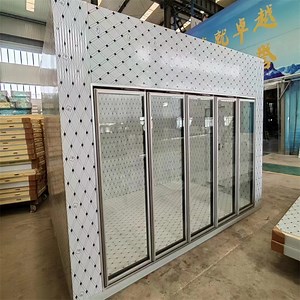 [Hot Item] Cooling Walk in Cold Freezer Room Refrigerator Freezer Commercial Cold Storage Room Supermarket Display Cold Room with Glass Door