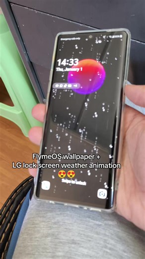 LG lock screen weather animation (since 2012) with FlymeOS live wallpapers 😍 #techtok #samsung #apple #lg #meizu