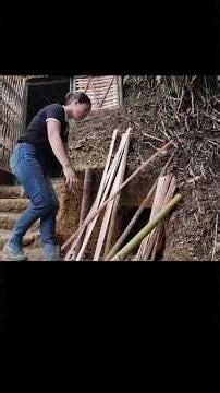 Girl Builds Bamboo Shelter Under a Tree Part 4 | #bamboocraft
