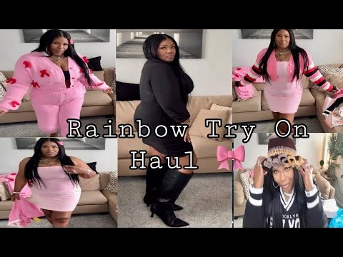 Rainbow Plus Size Try On Haul / Walmart Boots 👢