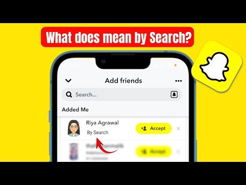 What does added by Search mean on Snapchat?