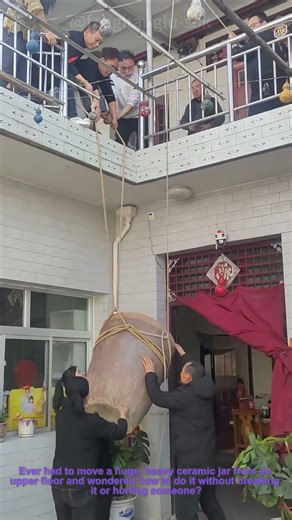 How to Move a Heavy Ceramic Jar Safely Downstairs!