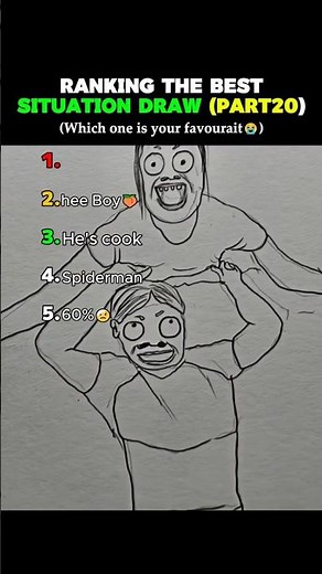 Ranking The Best Situation Draw! (Part 20)✍️😱 | Wait for #1! #shorts #funny #viral