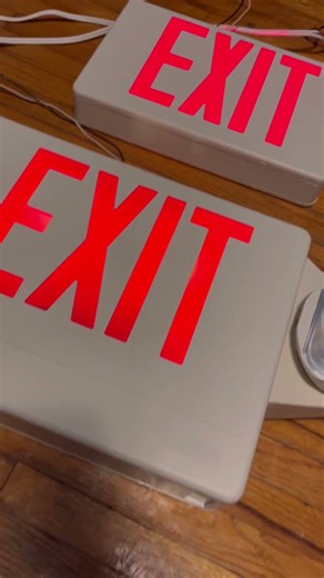 Lithonia quant exit signs I have lit up #emergencyequipment #exitsign #shorts