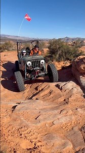 Mini jeep takes on sand hollow #music #custombuild #jeep #offroad #custom #rockcrawler #sandhollow