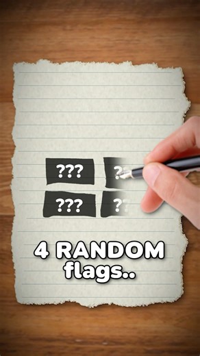 Can I Draw 4 RANDOM Flags From Memory? #3