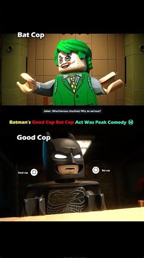 Batman’s Good Cop Bat Cop Act Was Peak Comedy 😭 lego batman legacy of the dark knight