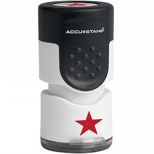 Accustamp Red Pre-Inked Star Stamp