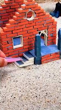 Building a Tiny Modern House with Real Cement & Bricks! 🏠🏗️ #homebuild