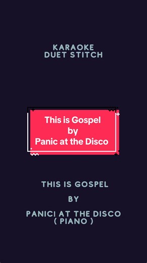 This is Gospel by Panic at the Disco #karaoke #fyp #trending #thisisgospel #panicatthedisco