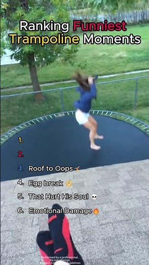 Ranking Funniest Trampoline Moments 😂 #shorts