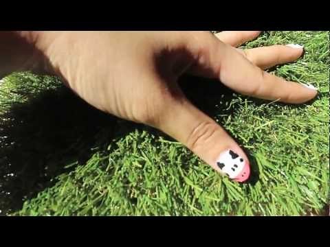 How-to: cute cow print nail art tutorial