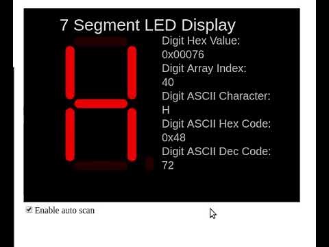 7 Segment LED Display Simulation