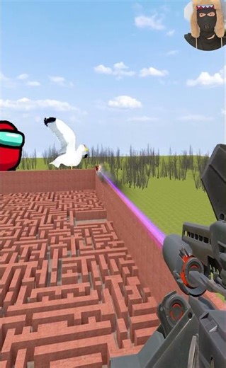 Seagull and Amogus From Small To Giant In Maze EP. 11 #shorts