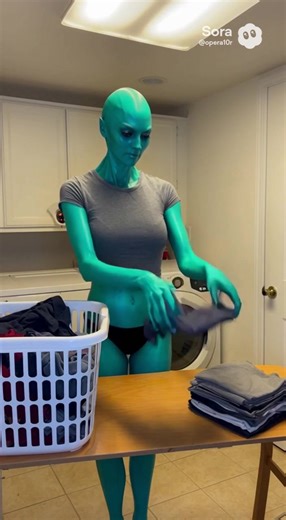 Laundry #alien #sora #fyp #laundry #love