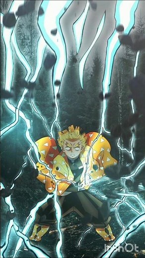 Zenitsu 😮 Thunder Breathing first form [Demon Slayer] #anime #shorts #viral