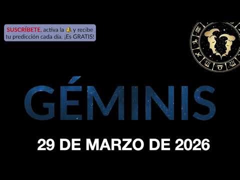Horóscopo Diario - Géminis - 29 de Marzo de 2026.