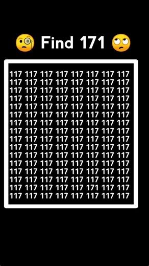 find the number 171 in 4 second #youtubeshorts
