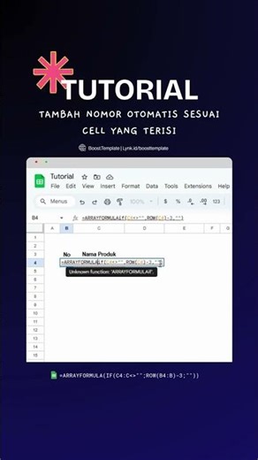 TIPS 001otomatis ketika cell terisi, dan aktif sampai cell paling bawah ✨ #gsheets #spreadsheet
