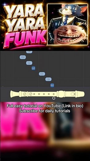 Yara Yara phonk recorder (Flauta Dulce) tutorial #recorder #flautadulce #phonk