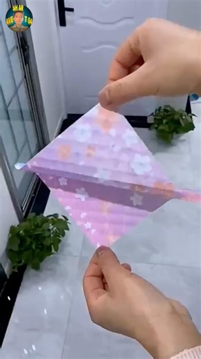 How to make the spiral paper spinning toy, New homemade origami spiral paper glider,#shorts