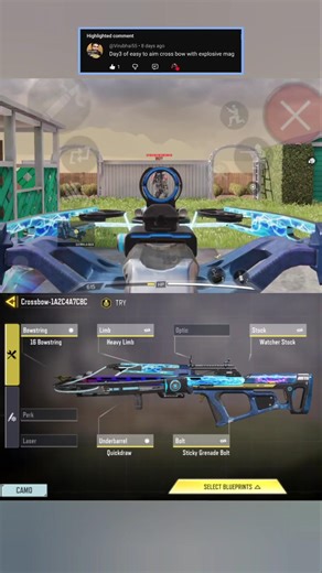 Best Crossbow Build with Sticky Grenade (Crossbow-1A2C4A7C8C) - Season 2 COD Mobile 2026