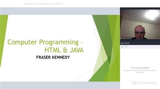 Computer Programming - Introduction to Java & HTML