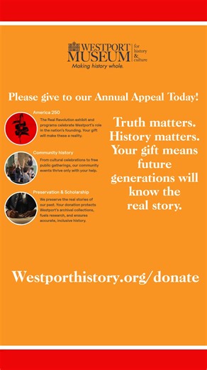It's not too late to make an end of year gift to benefit your 2025 taxes! Your donation ensures our work to make history accessible to all will go on! Your help is most gratefully received! westporthistory.org/donate #history #americanhistory #giving #gifts #holiday2025 #america250 #truth #connecticut #westportCT | Westport Museum for History & Culture