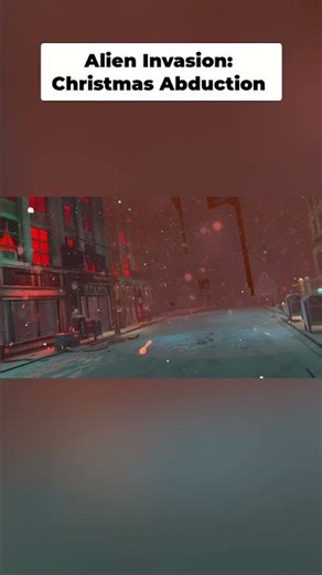 Alien Invasion Is Real UFO Sighting Over Snowy City Street